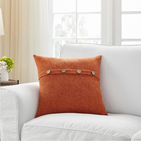 Farmhouse Mid Century Modern Bohemian Decorative Rust Orange Pillow Case Cover - Picture 6 of 16